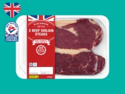 Birchwood 2 British Beef 28-Day Matured Sirloin Steaks £5.99
