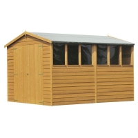 QDStores  Shire Overlap Apex Garden Shed 10 x 8 With Windows