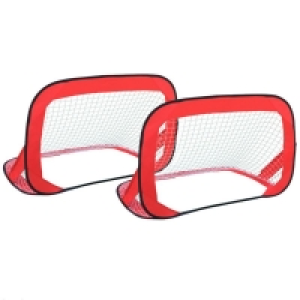 QDStores  2x Pop Up Red Football Hockey Lightweight Training Goals & C