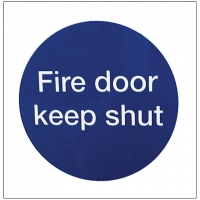 Wickes  4FireDoors Fire Door Keep Shut Safety Sign - 70 x 70mm Pack 