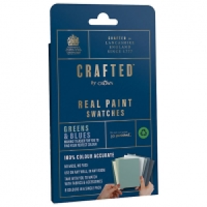 CRAFTED by Crown Flat Matt Real Paint Swatch - Green & Blue