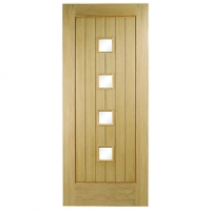 Wickes Sienna External Cottage Oak Door Glazed 2032 x 813mm £350.00