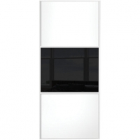 Wickes  Spacepro Sliding Wardrobe Door Wideline White Panel & Black 