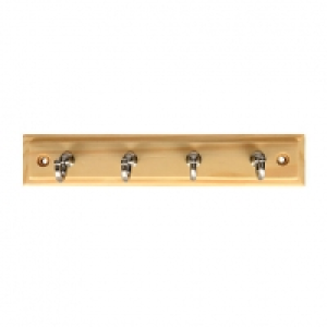 Wickes  Wickes Key Tidy - Pine & Satin Nickel 230mm