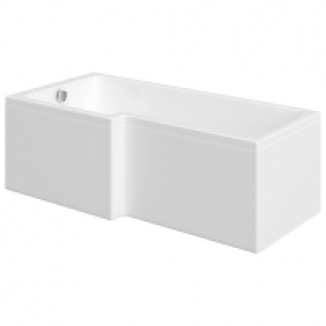 Wickes Veroli L-Shaped Reinforced Left Hand Shower Bath - 17 £335.00