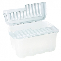 Wickes  Wickes Grey Storage Crate with Inter-locking Lid - 49L