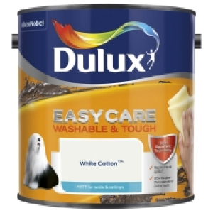 Dulux Easycare Matt Paint 2.5L - White cotton &pound;20.00