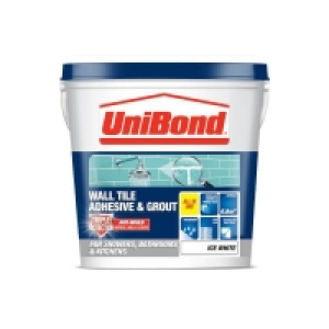 Homebase Unibond UniBond Wall Tile Adhesive & Grout - Ice White - 1L