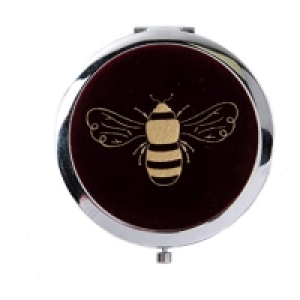 Danielle Handbag Mirror - Blue Black Velvet Bee Compact Mirr £4.99