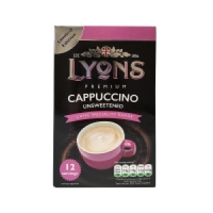 Poundstretcher  LYONS UNSWEET CAPPUCCINO 12 SACHETS