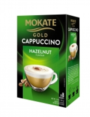 MOKATE GOLD CAPPUCCINO HAZELNUT 8 SACHETS £0.99