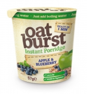 Poundstretcher  OATBURST INSTANT PORRIDGE APPLE AND BLUEBERRY 57G