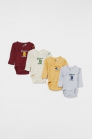 4-pack wrapover bodysuits £10.00