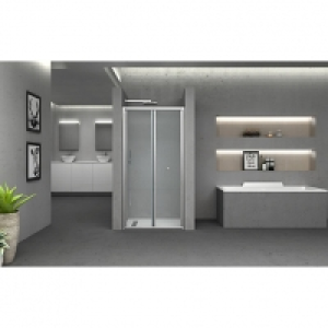 Vision 6mm Chrome Framed Bi-Fold Shower Door Only - 1850 x 8