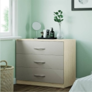 Fitted Bedroom Slab 3 Drawer Chest - Cashmere £241.00