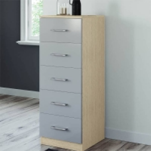 Fitted Bedroom Slab 5 Drawer Chest - Grey &pound;250.00