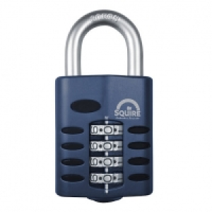 Squire Combination Padlock with Hardened Steel Shackle - 50m