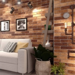 Homebase Porcelain Seven Tones Brick Wall Tiles - 250 x 60mm