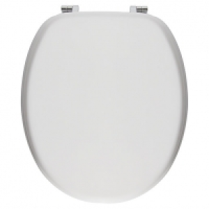 Wickes Standard Close White Moulded Wooden Toilet Seat - Whi