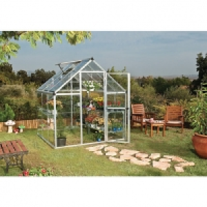 Palram Canopia 6 x 6ft Harmony Aluminium Apex Greenhouse wit