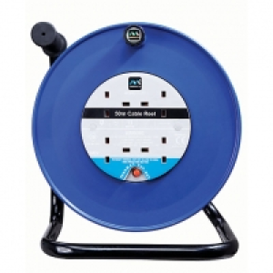 Wickes  Masterplug 4 Socket Thermal Cut-out Open Cable Reel - Blue 5