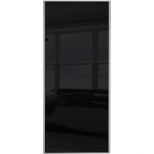 Spacepro Sliding Wardrobe Door Silver Framed Single Panel Bl £150.00