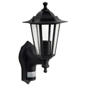 Wickes  Wickes Black PIR Wall Lantern - 60W