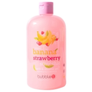 Bubble T Bath & Shower Gel 500ml - Banana & Strawberry Smoot