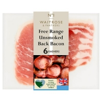 Waitrose  No.1 Free Range Unsmoked Back Bacon