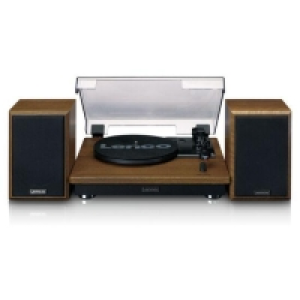 RobertDyas  Lenco LS-100WD Turntable with Hi-Fi Speakers - Oak Wood