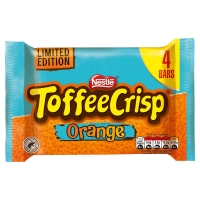 Iceland  Toffee Crisp Orange Milk Chocolate Bar Multipack 4 x 31g
