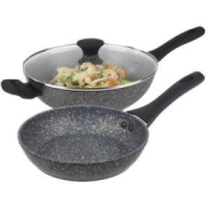 RobertDyas  Salter Megastone 2 Piece Wok and Fry Pan Set