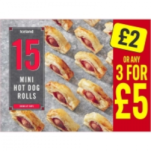 Iceland  Iceland 15 Mini Hot Dog Rolls 195g