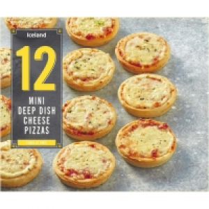 Iceland  Iceland 12 Mini Deep Dish Cheese Pizzas 312g