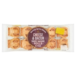 10 Cheese & Bacon Snack Sausage Rolls 300g