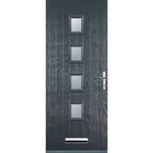 Euramax 4 Square Left Hand Grey Composite Door - 880 x 2100m £840.00