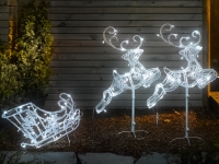 Lidl  Livarno Home LED Reindeer with Sleigh Figure