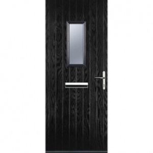 Euramax 1 Square Left Hand Black Composite Door - 840 x 2100 £740.00