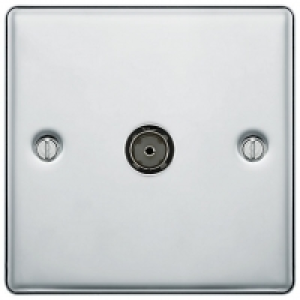 BG Screwed Raised Plate Single Socket For Tv Or Fm Co-Axial  £5.75