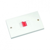 Wickes  Wickes 45 Amp 2 Gang Cooker Switch - Polished