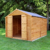 QDStores  Mercia 10 x 8 Overlap Apex Shed - Windowless