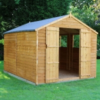 QDStores  Mercia 12 x 8 Overlap Apex Shed - Windowless