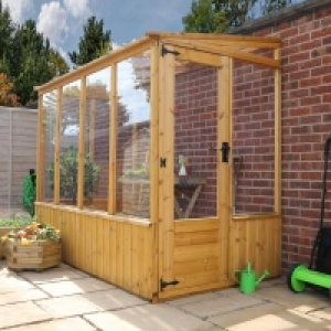 QDStores  Mercia 8 x 4 Shiplap Pent Greenhouse