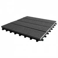 Wickes  Eva-Tech Composite Grey Grooved Deck Tile 300 x 300mm Pk 4