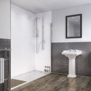 Wetwall Pure White 2 Sided Shower Kit - Composite