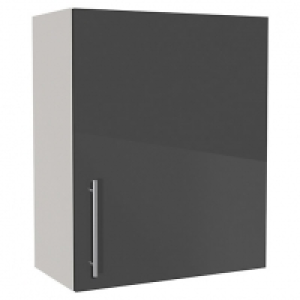 Orlando Dark Grey Gloss Slab Wall Unit - 600mm £90.00