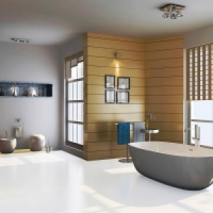 Bathroom, Bedroom, Kitchen, Living Falquon Flooring High Gloss MAX 8mm White Laminate Flooring