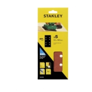 Homebase 5 Stanley 1/3 Sheet Sander 240G Hook & Loop Sanding Sheets - S