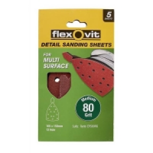 Flexovit Detail All Surface Detail Sandpaper - 105 x 150mm -