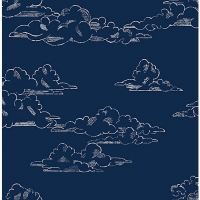 Wickes  Superfresco Easy Vintage Cloud Navy Wallpaper 10m